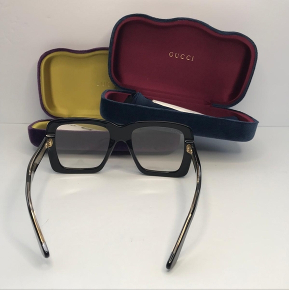 - New 💯 Original Gucci Transparent Square Unisex Sunglasses GG0366S 001 - Picture 6 of 13